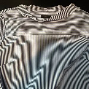 J.Crew Blue and White Striped Top